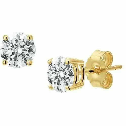 Gouden oorknoppen zirkonia