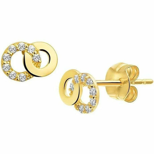 Gouden oorknoppen zirkonia