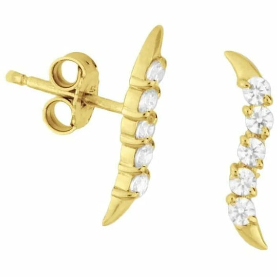 Gouden oorknoppen zirkonia