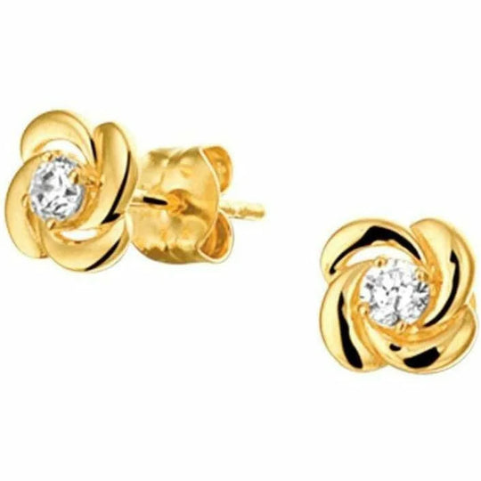 Gouden oorknoppen zirkonia