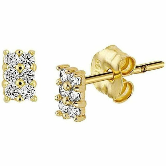 Gouden oorknoppen zirkonia