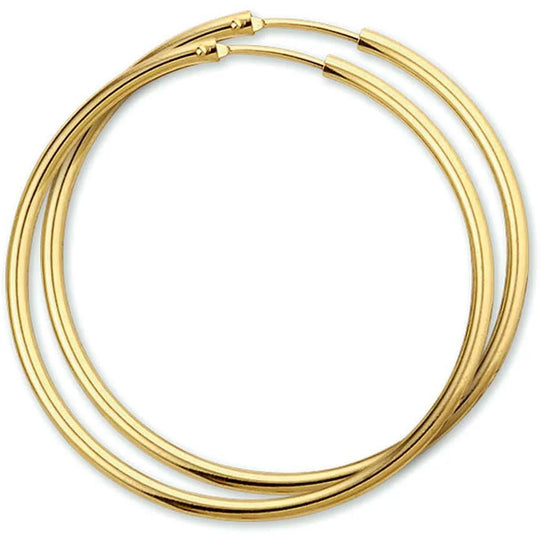 Gouden oorringen 1,8mm x40mm