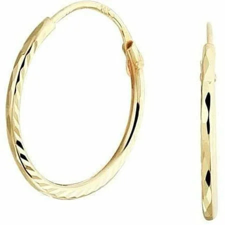 Gouden oorringen gediamanteerd - Oorsieraden