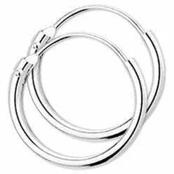 Gouden oorringen ronde buis