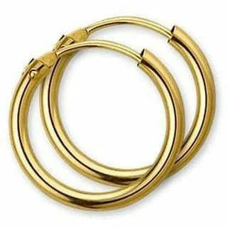 Gouden oorringen ronde buis