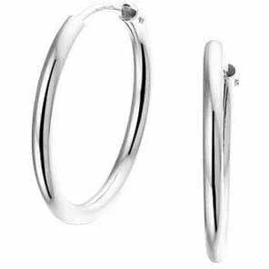 Gouden oorringen ronde buis