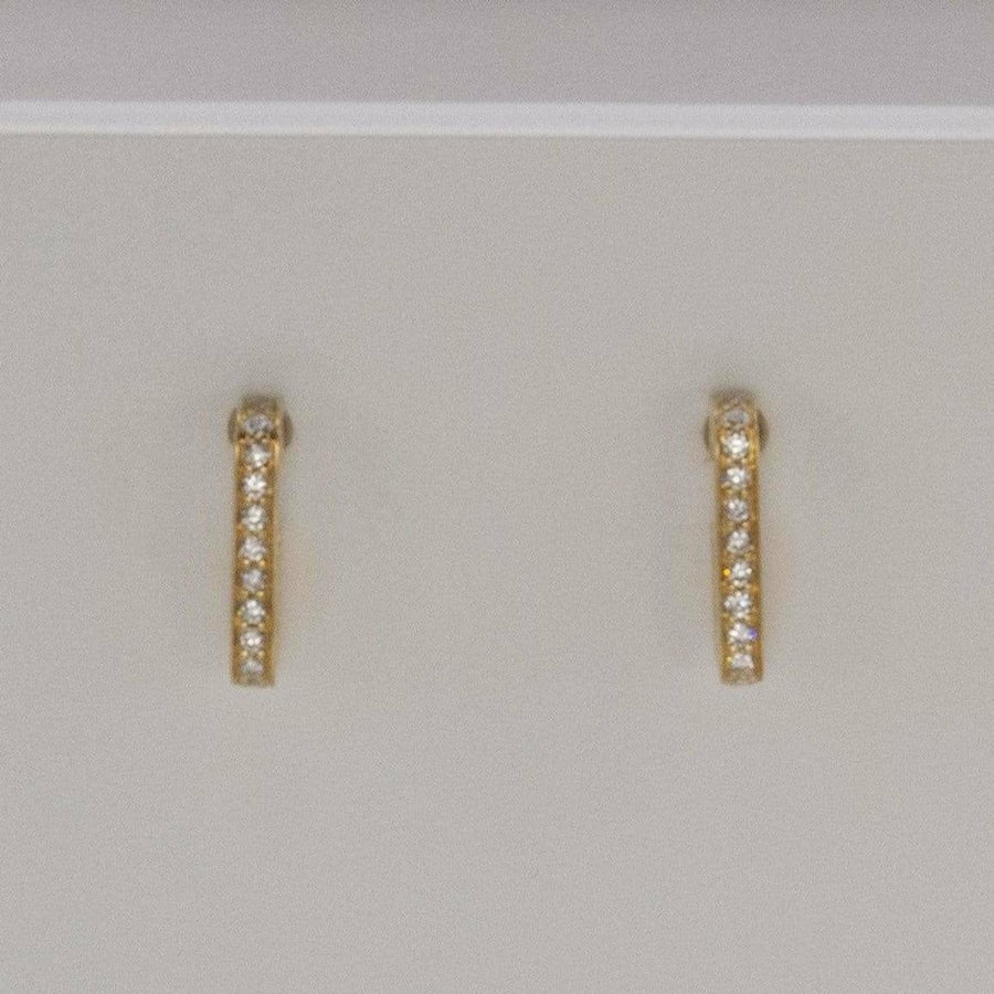 Gouden oorstekers met briljant 0.07 OP117070 - Oorsieraden