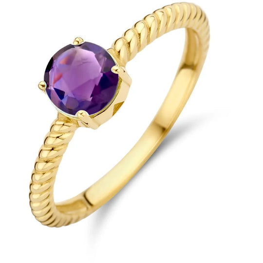 Gouden ring amethist