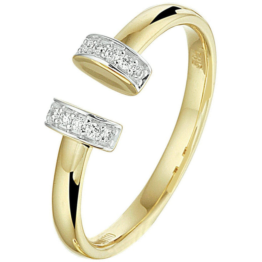 Gouden ring diamant - 17.5mm - Ringen
