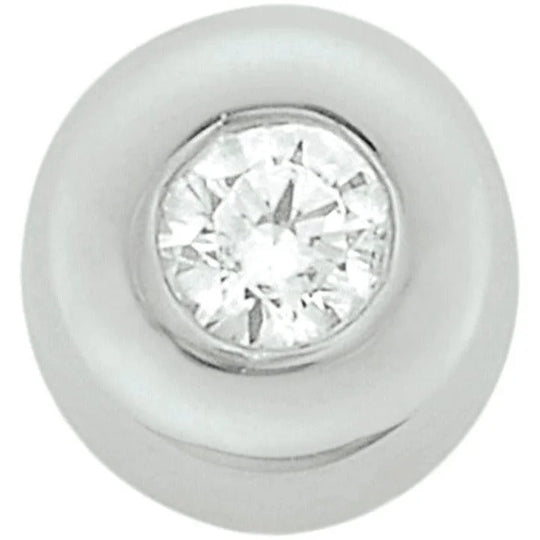 Gouden (wit) hanger met zirkonia