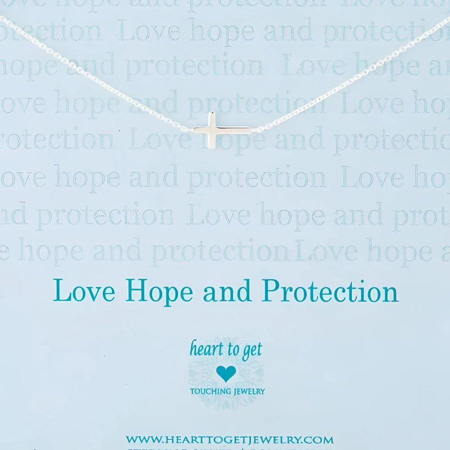 Zilveren kruis ketting Heart to Get N11CRO11S-2 met hartvormige hanger