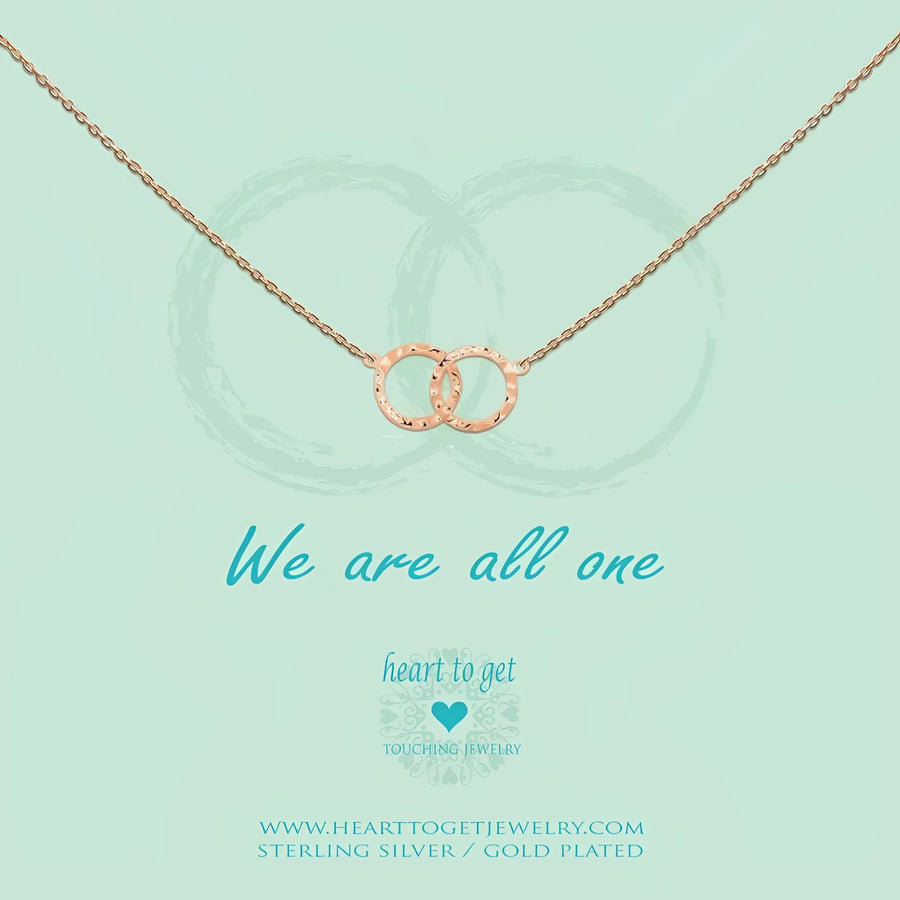 Roze gouden oneindigheid ketting N89DOK13R met verstrengelde ringen