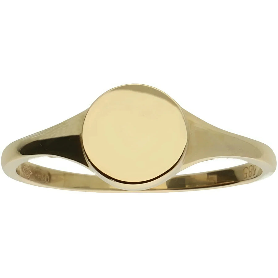 14 karaats Jackie ring JKR20.067 gegraveerd geelgoud ring