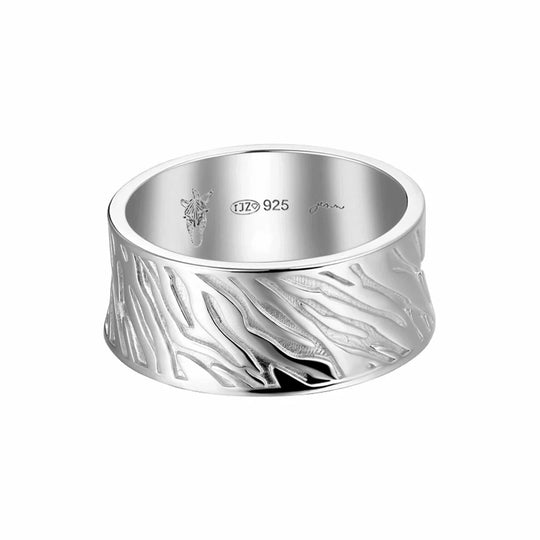 Jenn Jewelz basisring 8mm BRZ-1449-8 Zebra