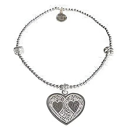 Zilveren hartvormige armband Bamba Joy met verfijnd design en verstelbare ketting