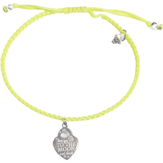Joy armband coco to the moon-fluor geel
