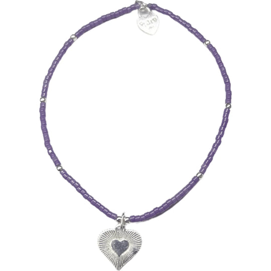 Joy armband jamaica galaxy heart paars