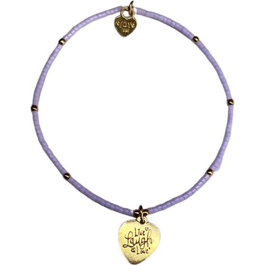 Joy armband jamaica gold live laugh love baby roze