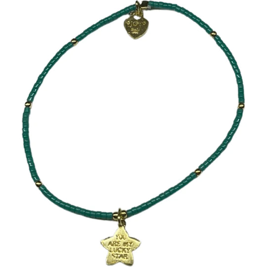 Joy armband jamaica gold lucky star groen