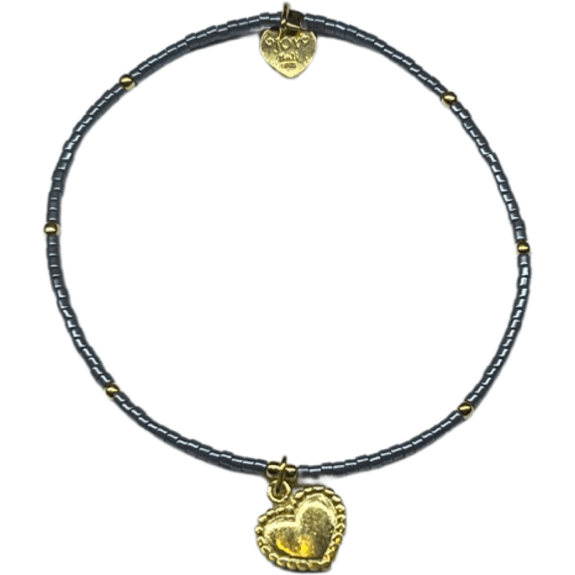 Joy armband jamaica gold motif grijs - 18cm - Armbanden