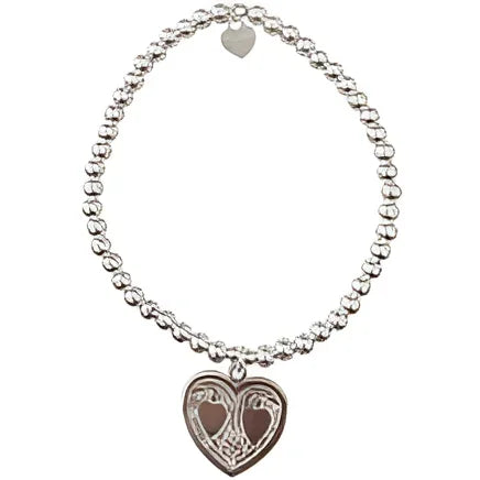 Zilveren hart hanger armband Joy Armband Salsa met verfijnd design en kraalketting