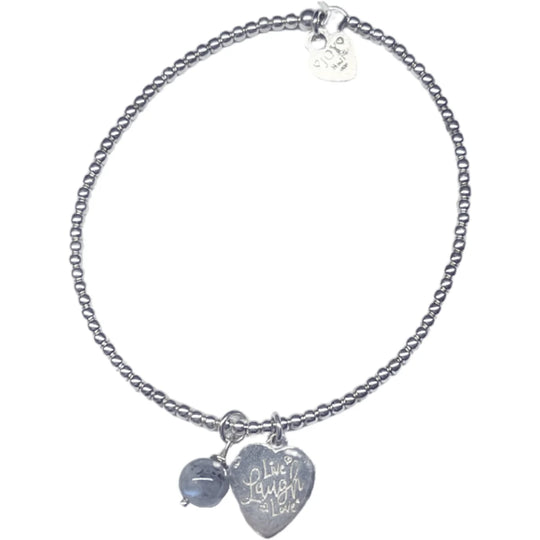Joy armband tiny wish stay safe live laugh love labradorite