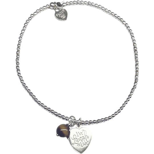 Joy armband tiny wish stay safe live laugh tiger eye