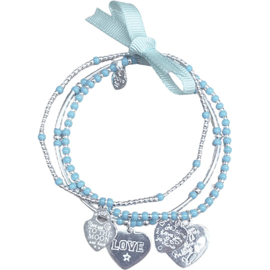 Joy armbanden set lugano-turquois