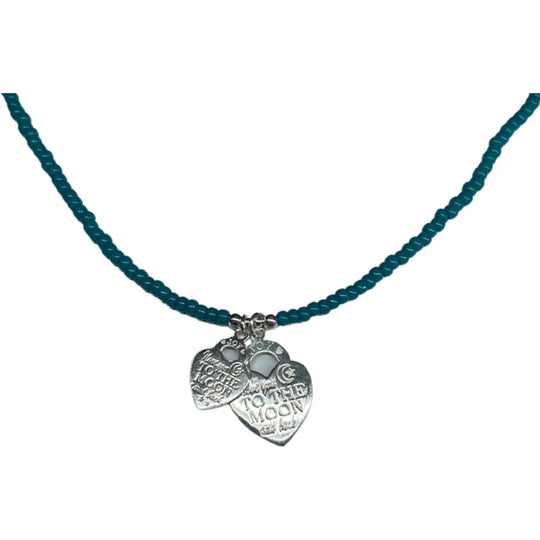 Joy ketting lugano to the moon turquoise