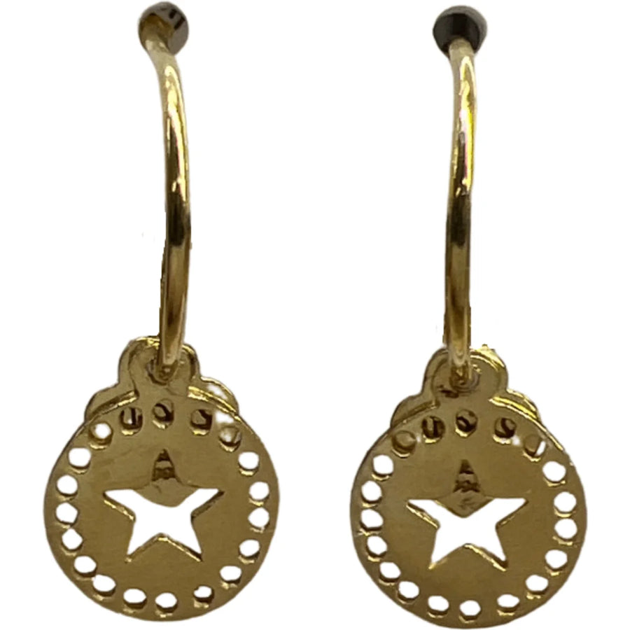 Gouden Joy Oorbellen Bonita met steruitsparing in Celeste stijl