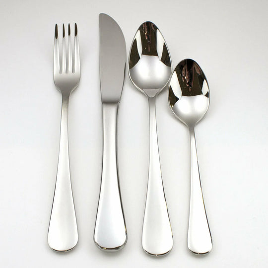 Kinderbestek 4-delig Glad Staal