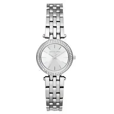 Zilveren Michael Kors dameshorloge MK3294 met diamanten en stalen band