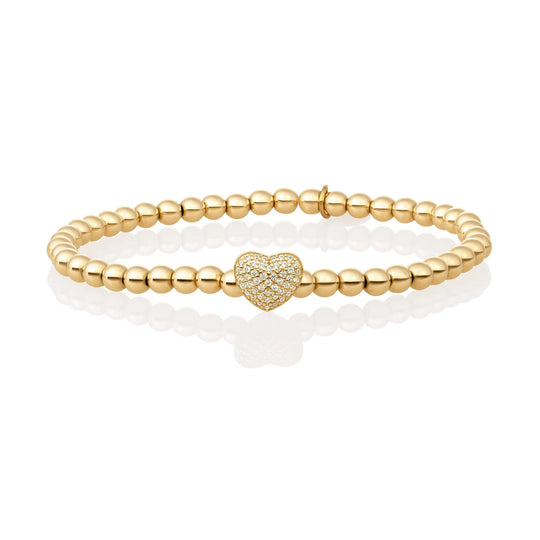 Sparkling Jewels armband SB-G-4MM-HEART