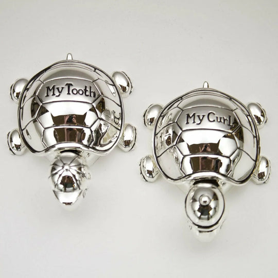 Tand en haarlokdoosje schildpad