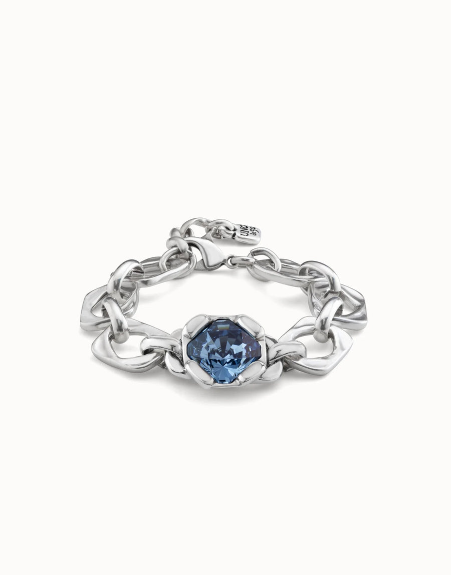 Zilveren armband Uno de 50 PUL2371AZUMTL0M met blauwe edelsteen