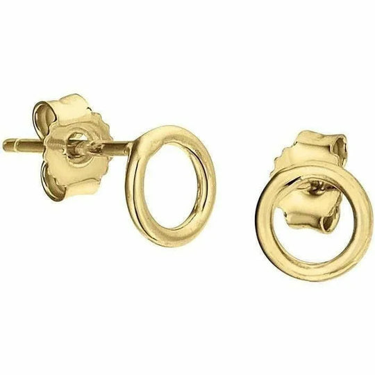Vergulde oorknoppen rondje