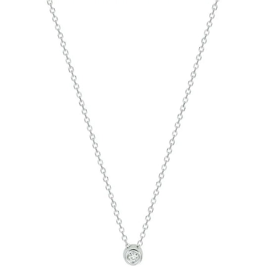 Wit Gouden ketting diamant 0.02ct