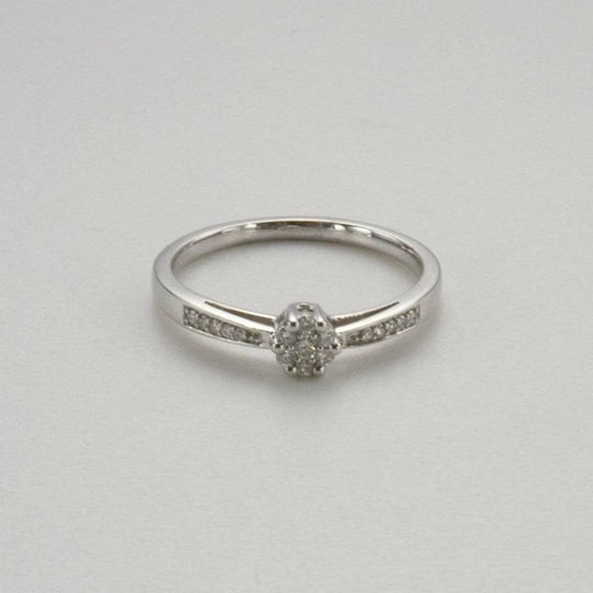 Witgouden ring met briljant 0.13 GTD939-W mt 17.5