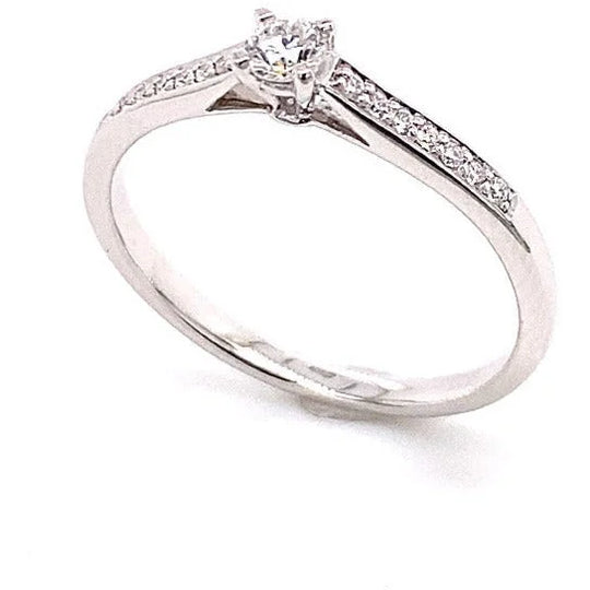 Witgouden ring met briljant 0.20 R1102003