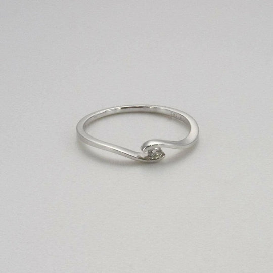 Witgouden ring met briljant