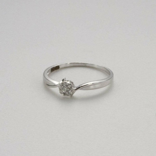 Witgouden ring met briljant