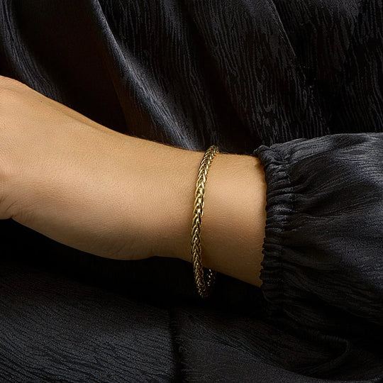 Zilgold armband vossestaart 4,0mm