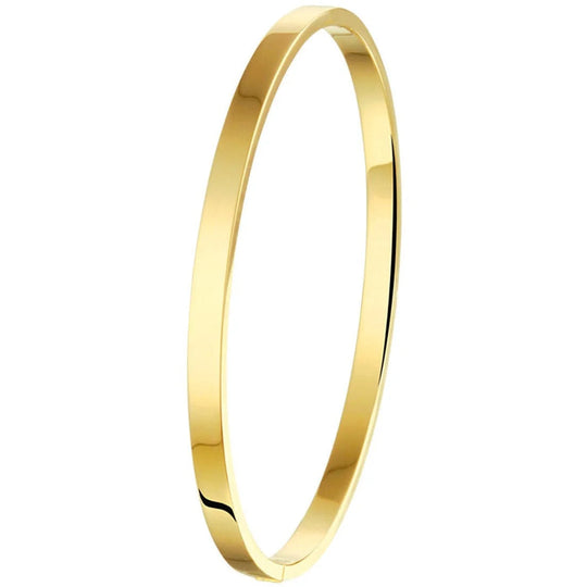 Zilgold bangle scharnier massief 4 x 61mm