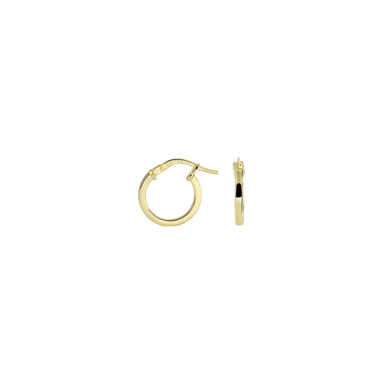Zilgold oorringen vierkante buis 1,6mm