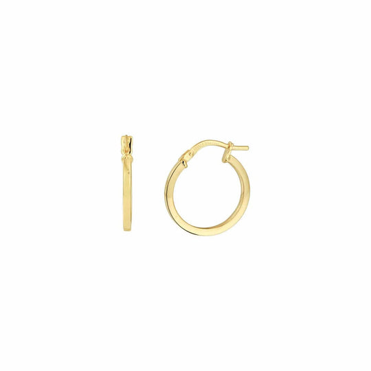 Zilgold oorringen vierkante buis 1,6mm