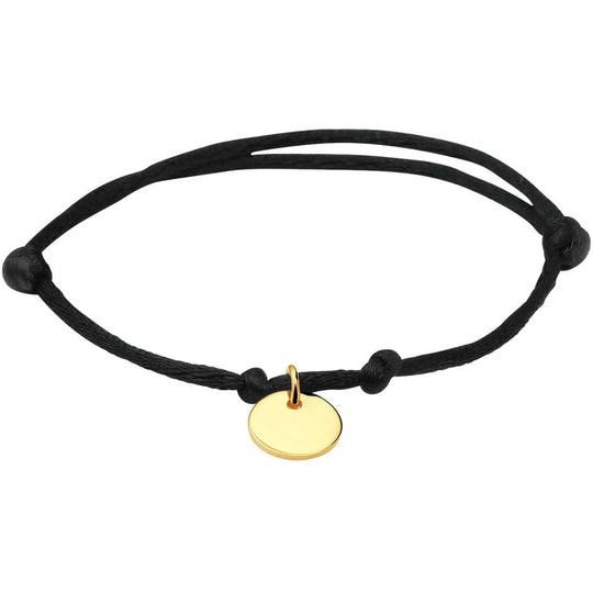 Zilver vergulde armband satijn rondje