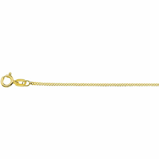 Zilver vergulde collier gourmette 1,2mm
