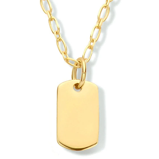 Zilver vergulde graveer ketting