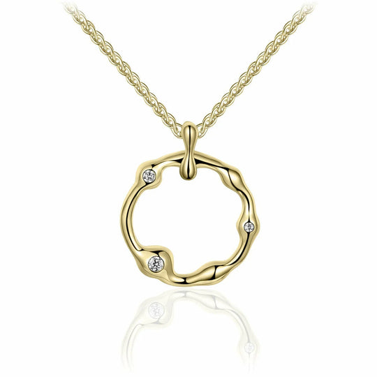 Zilver vergulde ketting I07N001Y