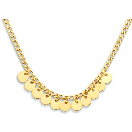 Zilver vergulde ketting rondjes